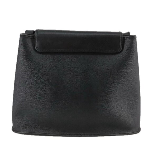 Christian Dior Honeycomb Canvas Shoulder Bag PVC Leather Black Gold Auth 109067 - Picture 2 of 16